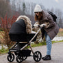 Kunert műszőrme díszítés babakocsi mózeskosárhoz