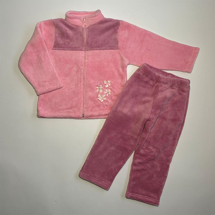 Wellsoft kétrészes szett - Virágos - Pink és mályva